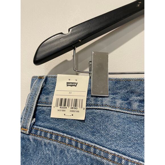 NWT Levi's 501 Original Fit High Rise Distressed Cutoff Jean Shorts Blue Size 33 - Picture 5 of 6